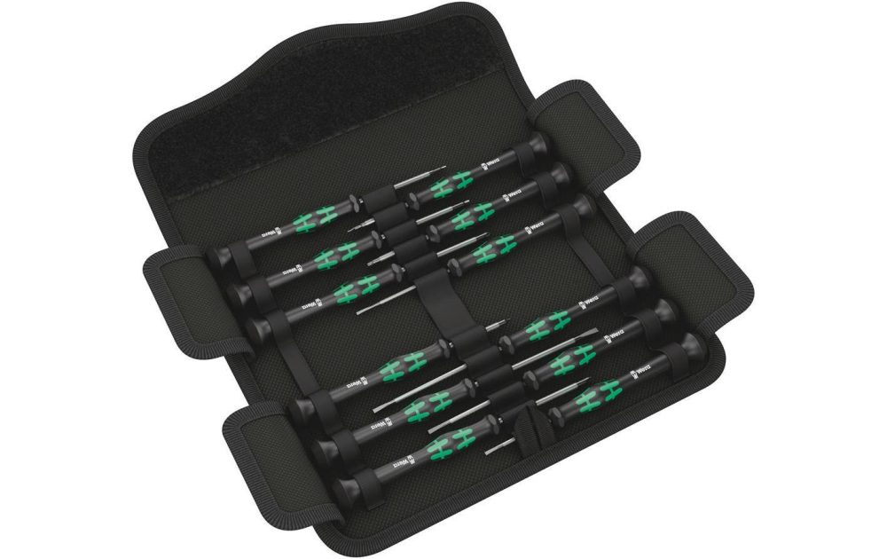 Elektronik- u. Feinmechanik Schraubendreher-Set 12teilig Wera Schlitz, Kreuzschlitz Phillips, Innen-TORX,