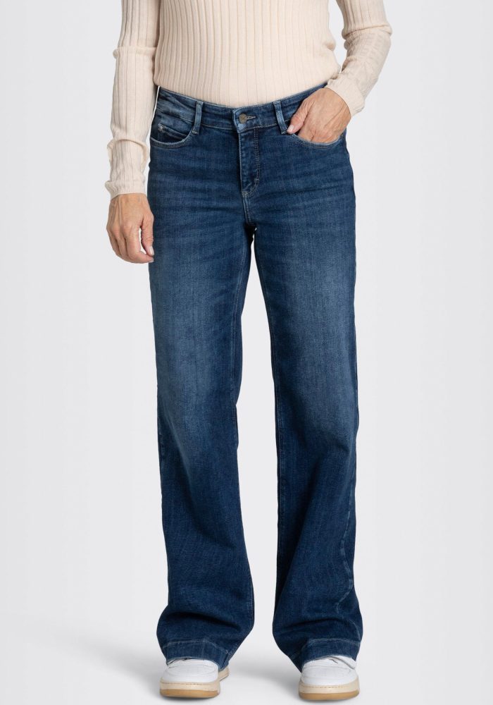 Mac - Dream Jeans Wide Leg, für Damen, Nachtblau, Größe W34