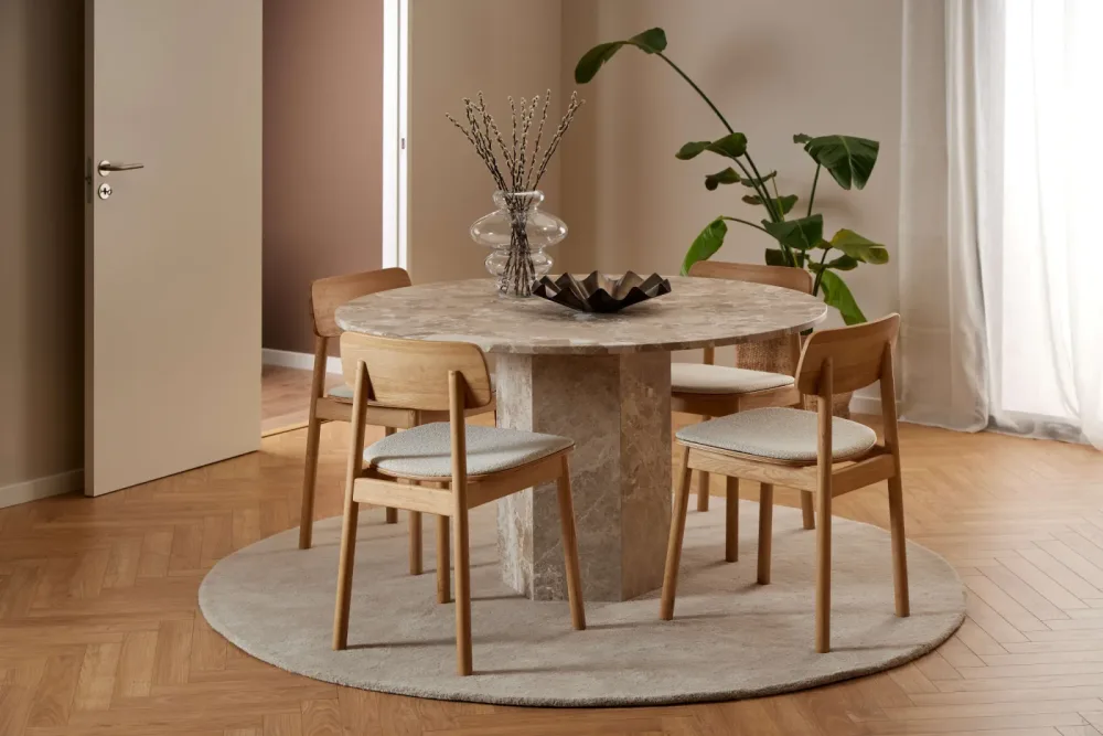 mutoni - Esstisch Paxos Marmor latte 130, One Size, Braun