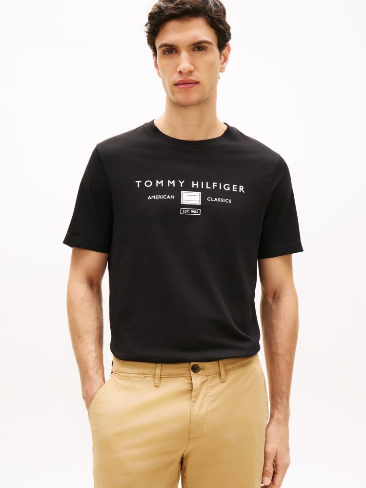 Tommy Hilfiger - T-Shirt, für Herren, Black, Größe S
