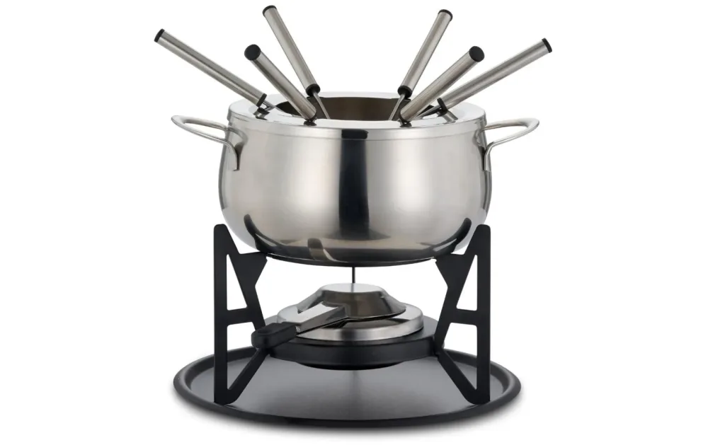 Oak & steel - Fondue Set Edelstahl Edelstahl, One Size, Silber