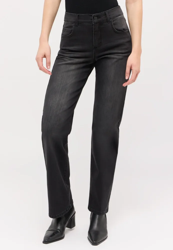 Angels - Lara Jeans Straight Fit Sportiv Denim, für Damen, Grau, Größe W36/L30