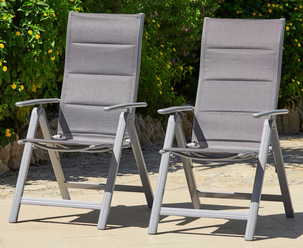 Gartenstuhl »Trivero«, 2er Set, Alu/Textil, verstellbar