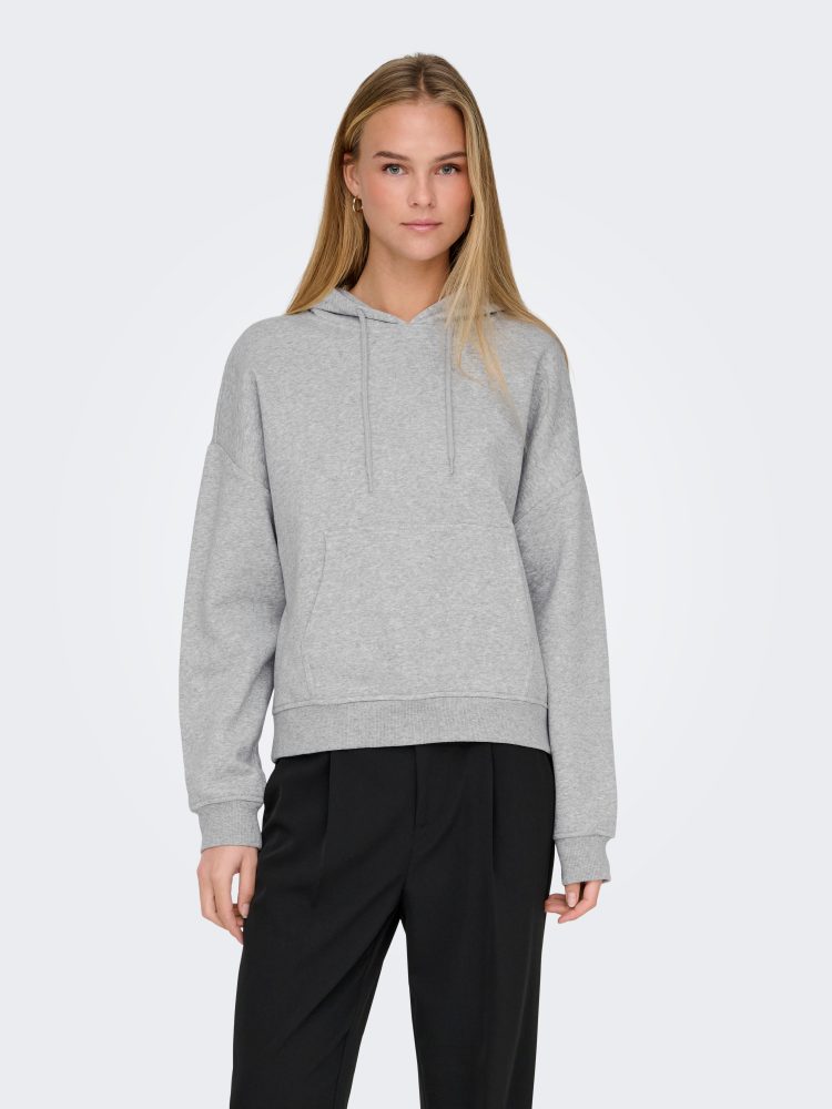 Only Lingerie - Hoodie, für Damen, Grau Melange, Größe M