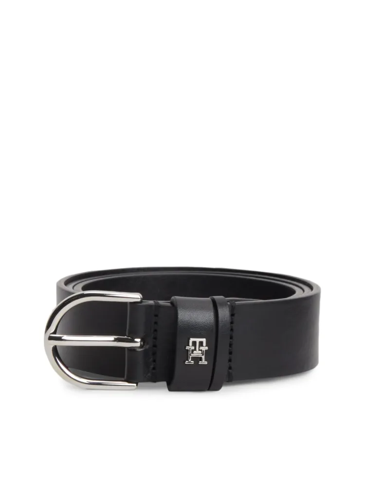 Tommy Hilfiger - Ledergürtel, für Damen, Black, Größe 75