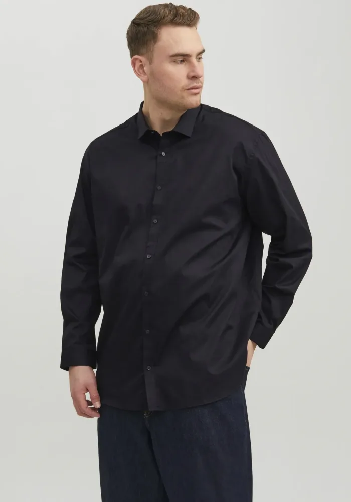 Jack & Jones - Langarmshirt in Übergröße  Cardiff, für Herren, Schwarz, Größe 3XL