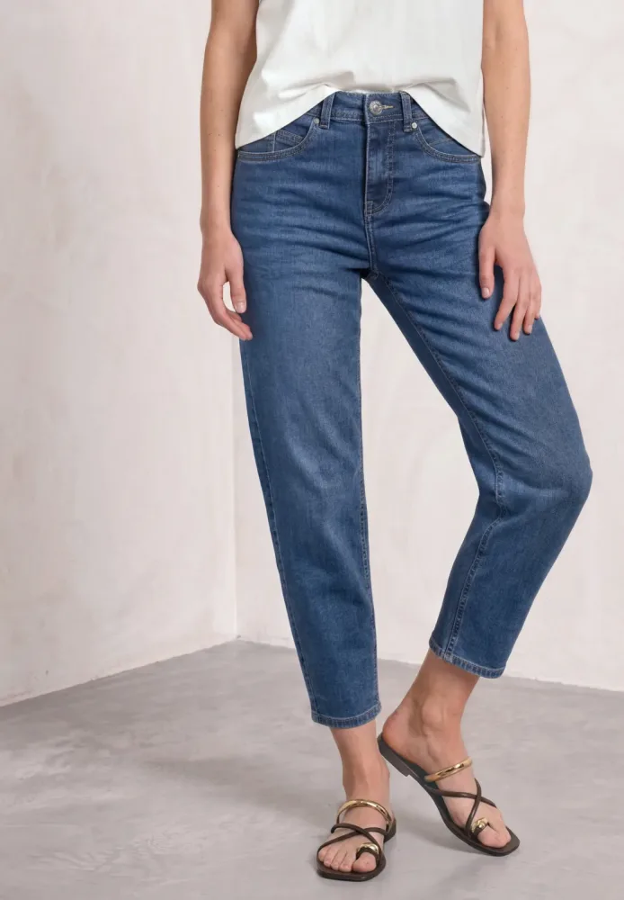 High Waist Barrel Leg Jeans im Loose Fit
