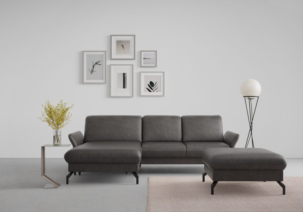sit&more Ecksofa »Fashion«, wahlweise mit Kopfteilverstellung und Vorziehsitz, motorisch