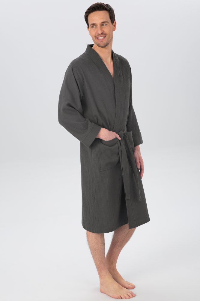 my home Unisex-Bademantel »Vanessa«, (1 St.), Taschen, Damen & Herren, Waffelpiqué