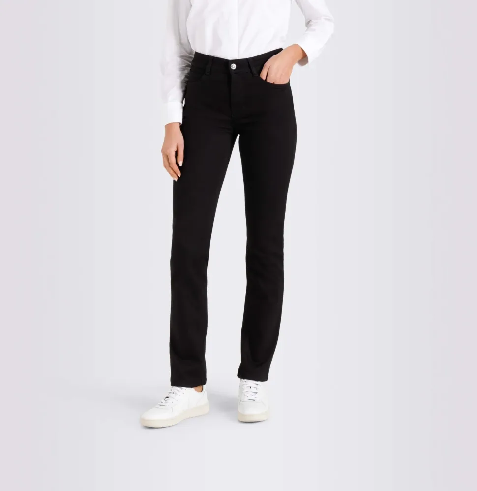 Mac - Angela Jeans Slim Straight Fit, für Damen, Schwarz, Größe W29