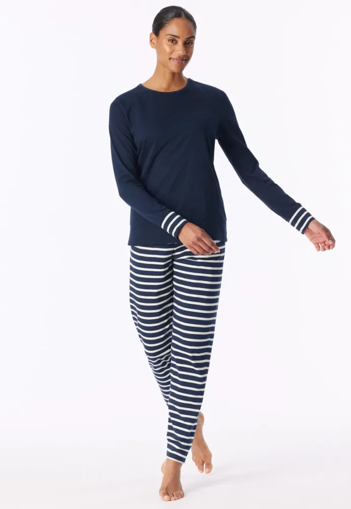 Schiesser - Pyjama, für Damen, Blau, Größe 42