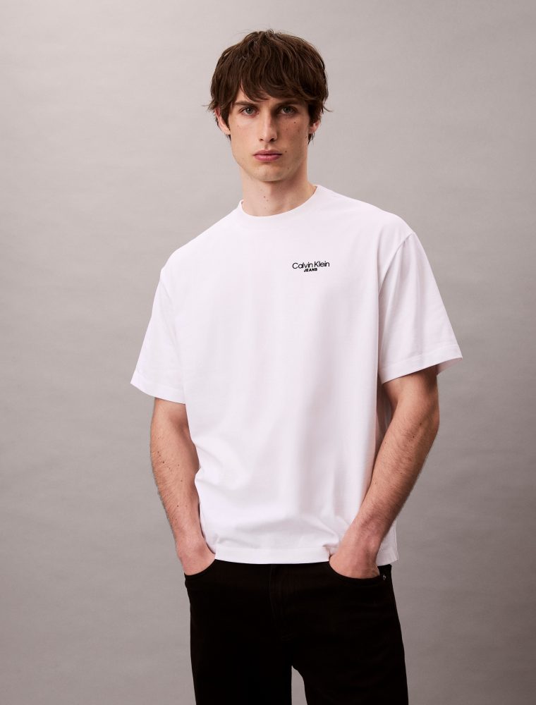 Calvin Klein Jeans - T-Shirt, für Herren, Weiss, Größe M