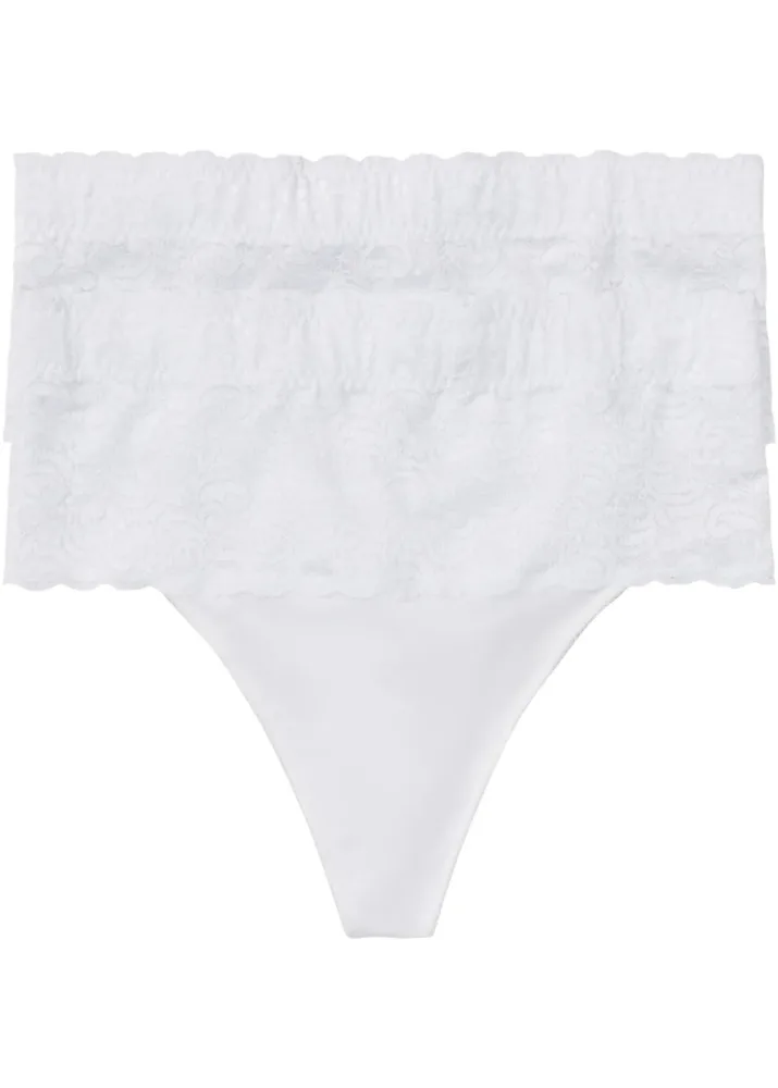 bonprix Medium Shape String (2er Pack)weiß 40Damen