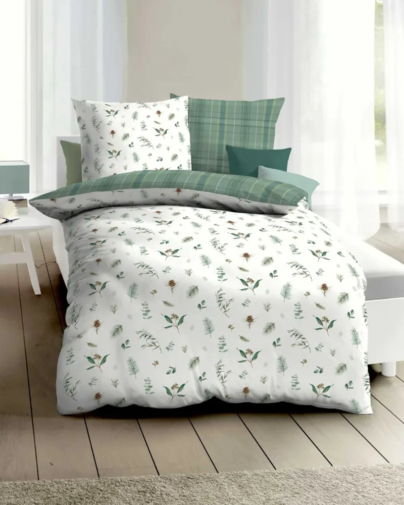 Kaeppel Feinbiber Wendebettwäsche Winter Greens