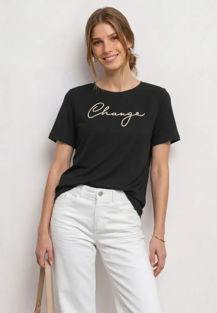 STREET ONE Kurzarmshirt Sommershirt mit Working