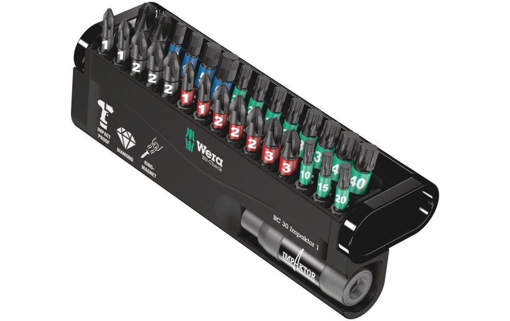 Wera BC Impaktor/30 Bit-Check 05057690001 Bit-Set 30teilig Kreuzschlitz Phillips, Kreuzschlitz Pozidriv, Innen-TORX,