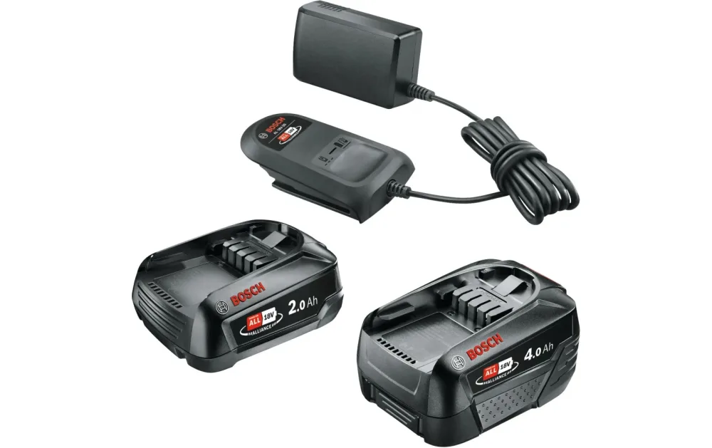 BOSCH Akku-Set 2 Akkus 2Ah + 4Ah, 18 V, inkl. Ladegerät
