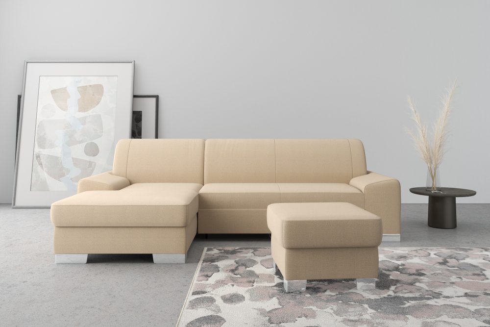 DOMO collection Ecksofa »Anzio«, wahlweise mit Bettfunktion und Federkern