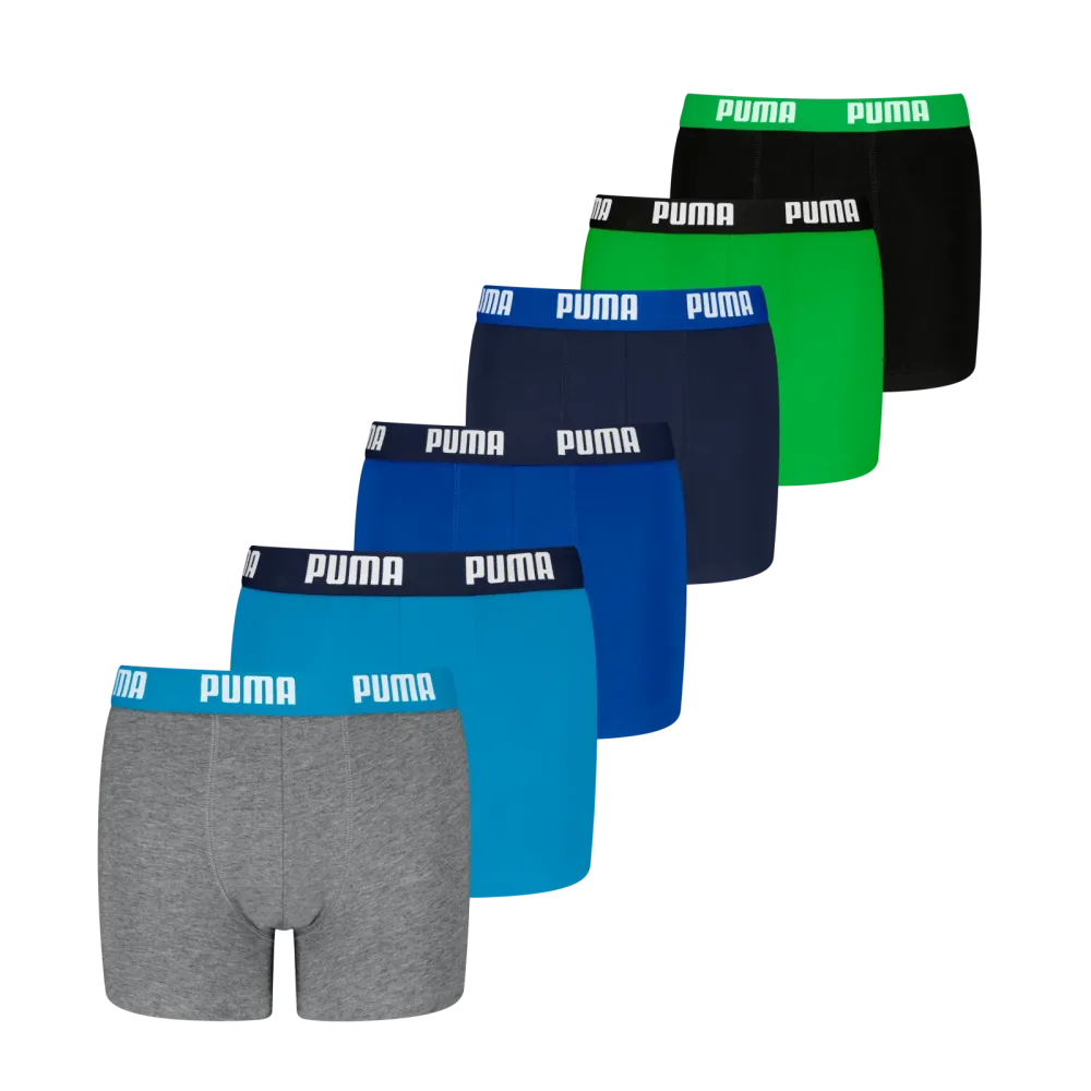 Puma - Boxershort  6er Pack Bequem sitzend-Everyday Basic Boxers ECOM 6P, 170/176, Multicolor