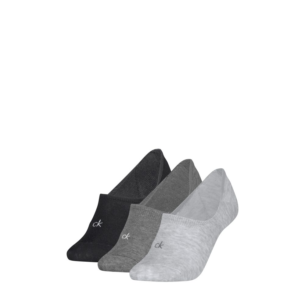 Calvin Klein - Triopack, Füsslinge, für Damen, Grau Melange, Größe 39-42