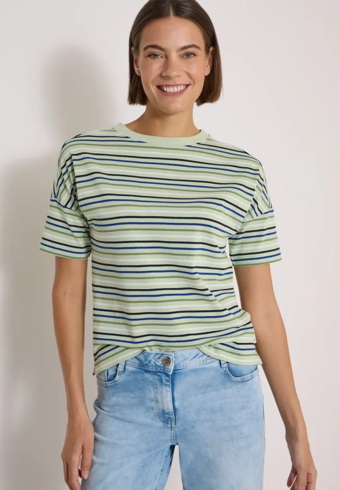 Cecil T-Shirt Ringelshirt, Baumwolle, Rundhalsausschnitt