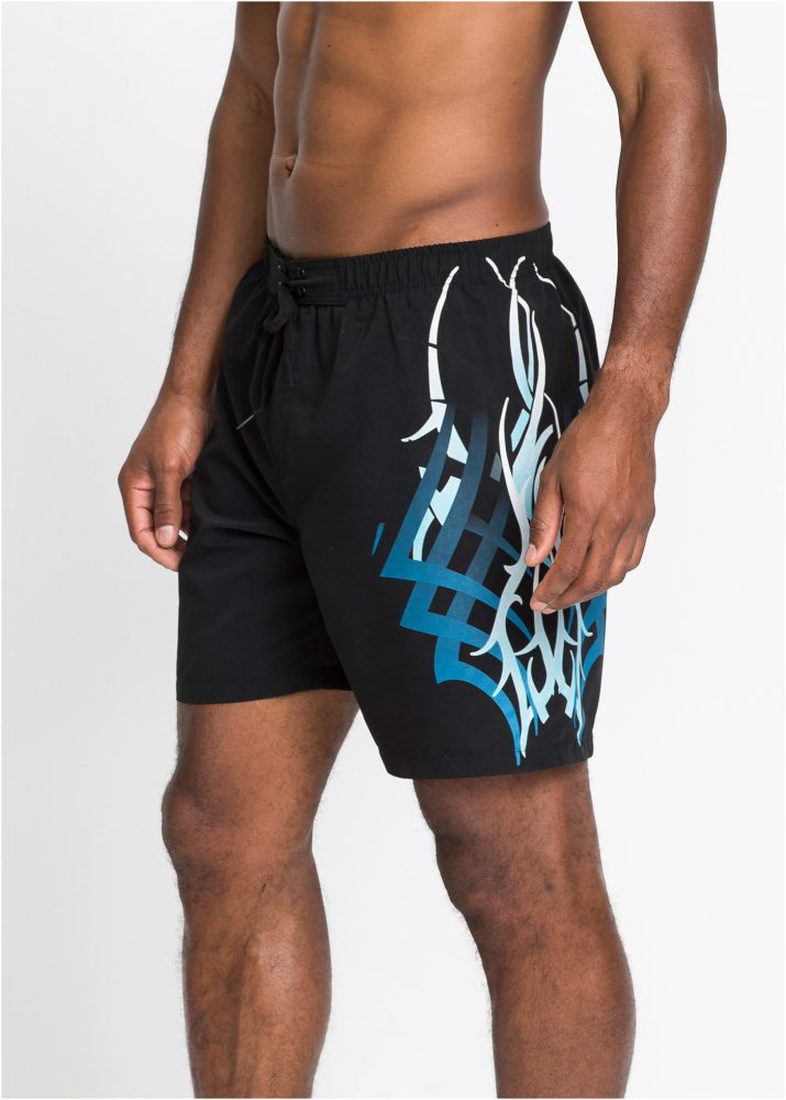 bonprix Badeshorts elastischer Bund mit Ösen und Bindebändern, mit separater Münztasche
