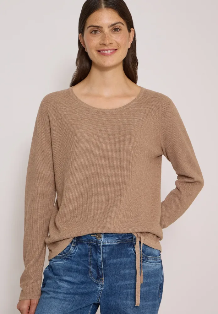 Pullover mit Rundhals und Struktur