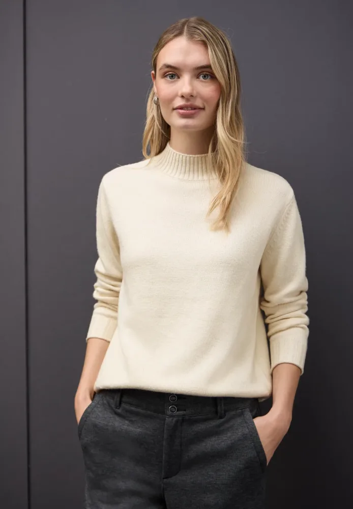 STREET ONE Rollkragenpullover mit Rippbündchen