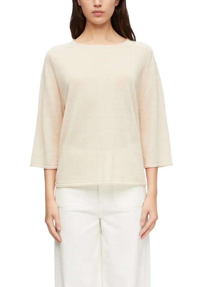 Comma 3/4 Arm-Pullover Leichter Pullover mit Leinen und Viskose