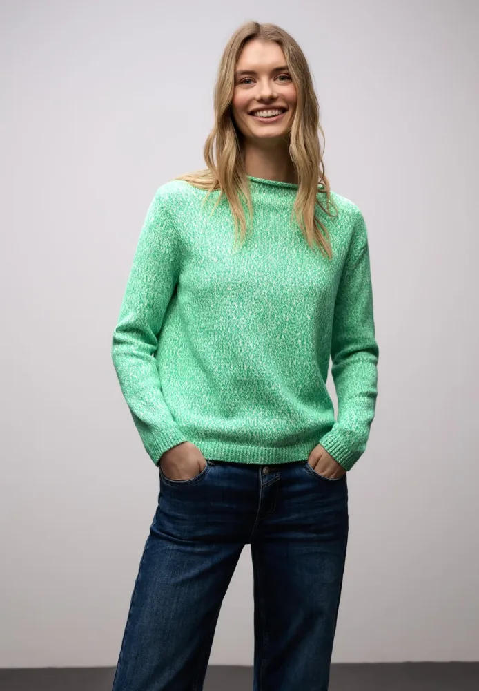 STREET ONE Strickpullover im Two-Tone-Look