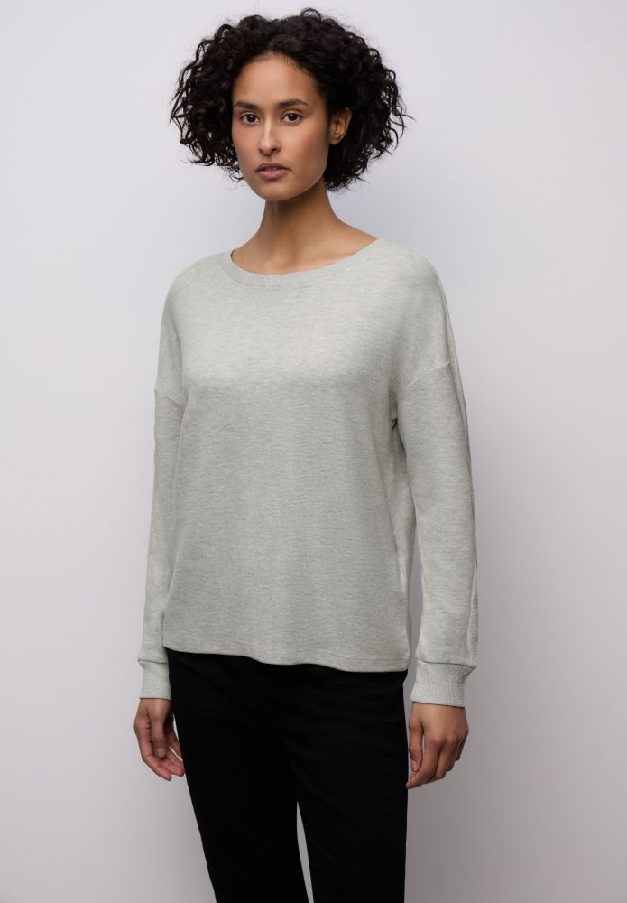STREET ONE Langarmshirt mit Glitzerdetails
