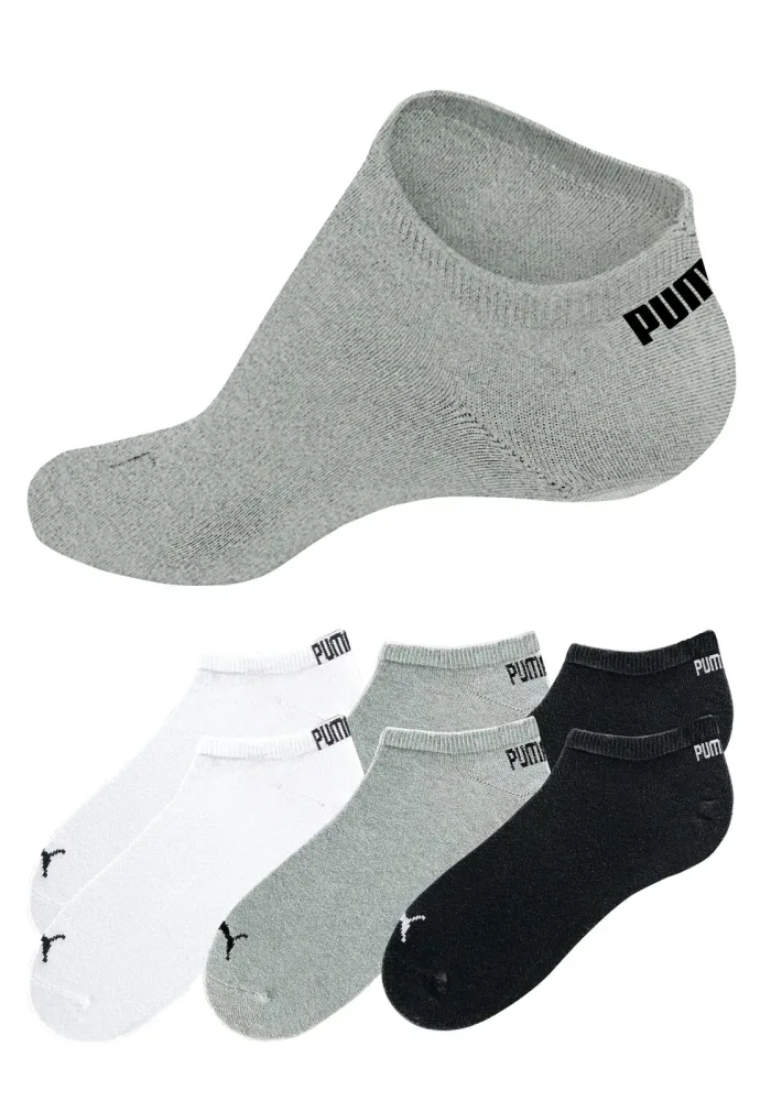 Puma - Socken  6er Pack Stretch-Sneaker Plain ECOM 6P, für Damen, Mediumgrau, Größe 43-46