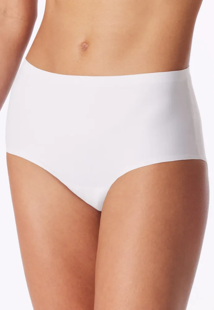 Schiesser High Waist Slip Seamless Weiss - Invisible Soft für Damen, Größe XL, 70 % Polyamid, 30 % Elasthan