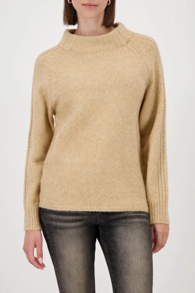 Monari Strickpullover mit Stehkragen