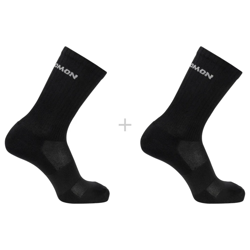 Salomon - Socken  2er Pack-EVASION CREW 2P, für Damen, Schwarz, Größe 39-41