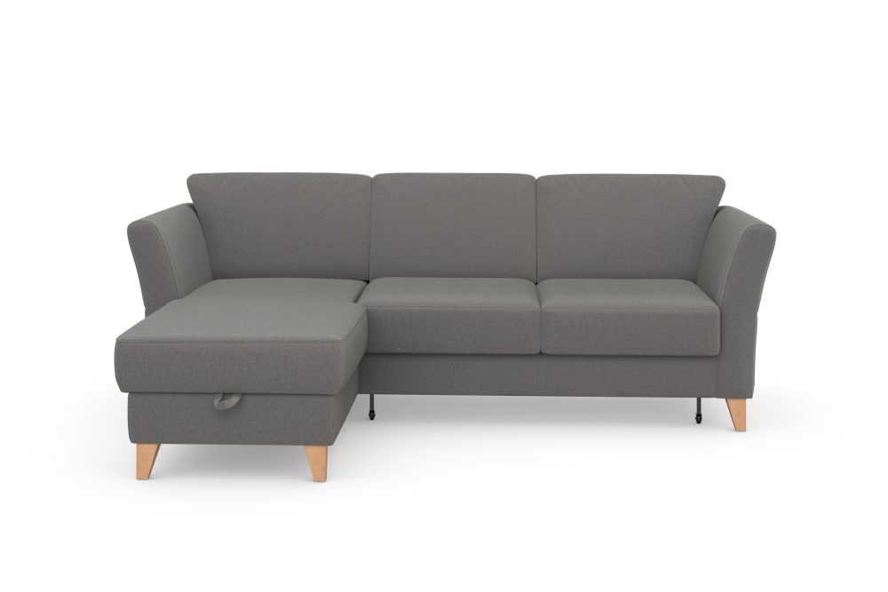 sit&more Ecksofa »Visby«, Wahlweise mit Bettfunktion und Bettkasten, frei im Raum stellbar, mit Federkern, auch erhältlich in dem besonders leicht mit Wasser zu reinigendem 