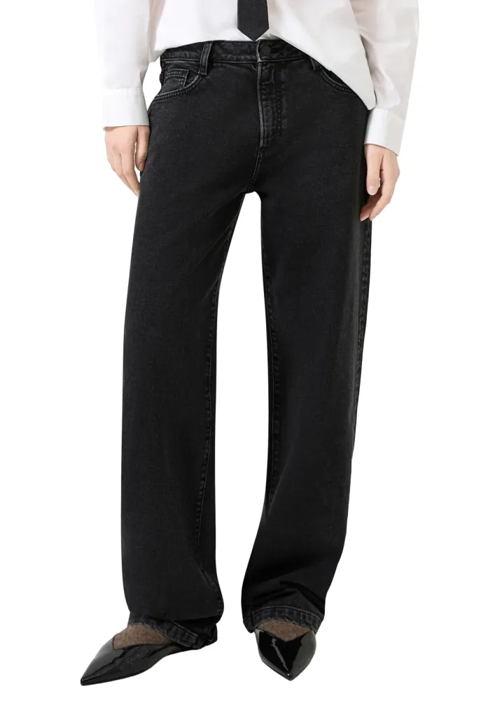 QS 5-Pocket-Hose Barrel Leg Jeans mit Stretch
