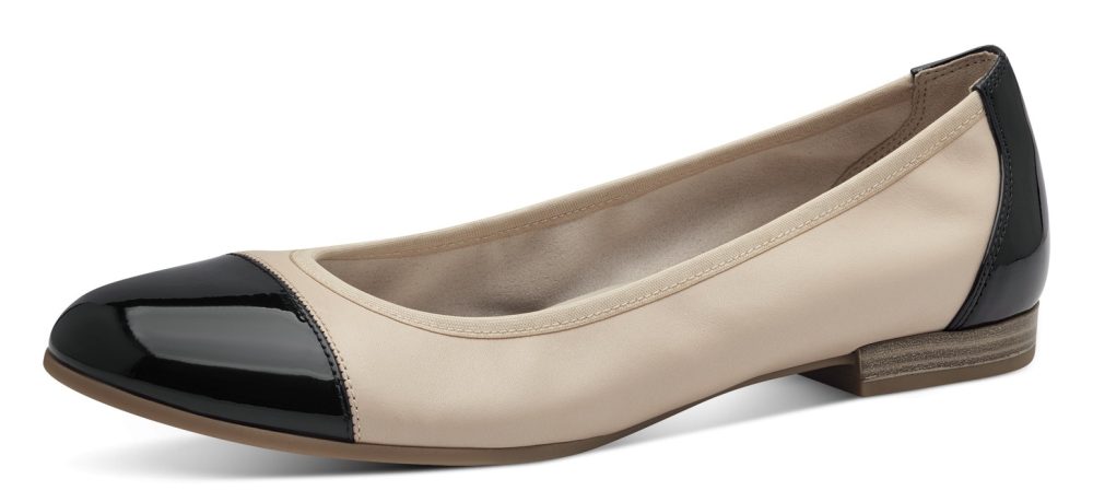 Tamaris Ballerina, Blockabsatz, Businessschuh, Schlupfschuh mit Elastikeinfass