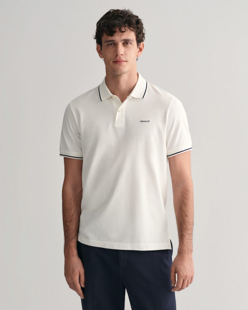Gant - Poloshirt, kurzarm, für Herren, Weiss, Größe M