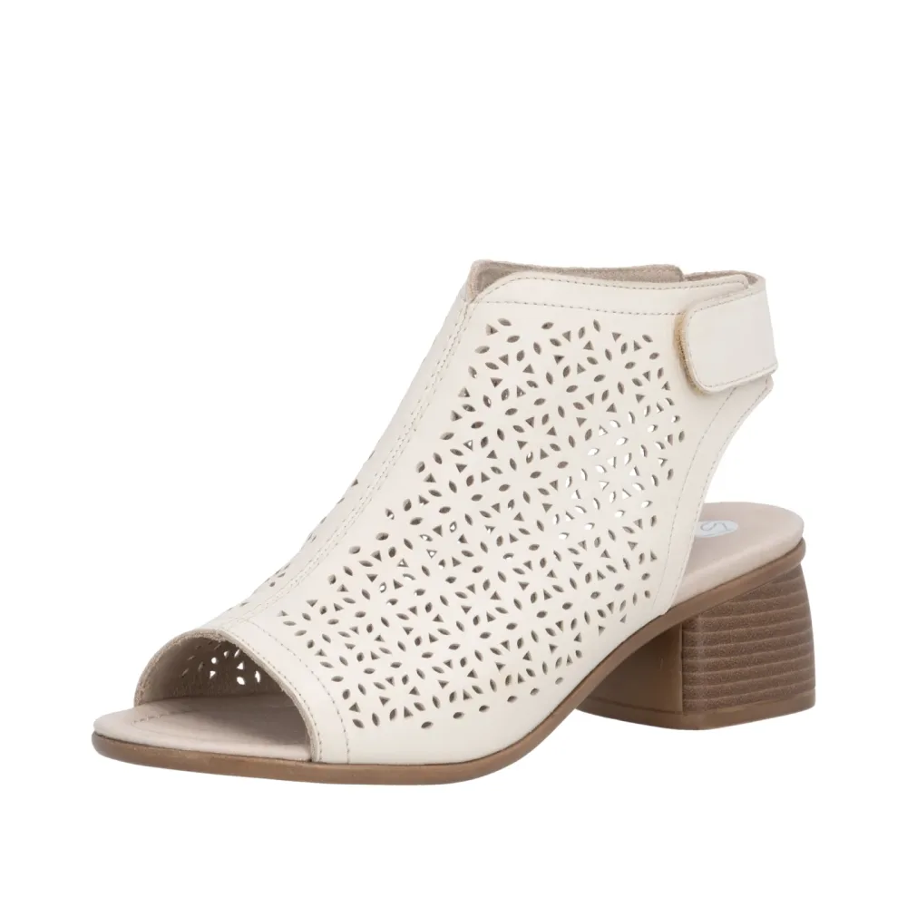 Remonte Schaftsandalette Sommerschuh mit Blockabsatz und Klettriemchen an der Ferse
