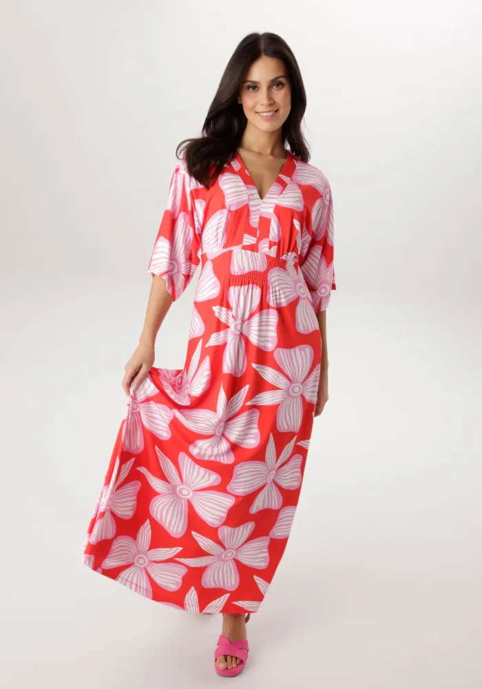 Aniston SELECTED Maxikleid mit weiten, 3/4-langen Ärmeln