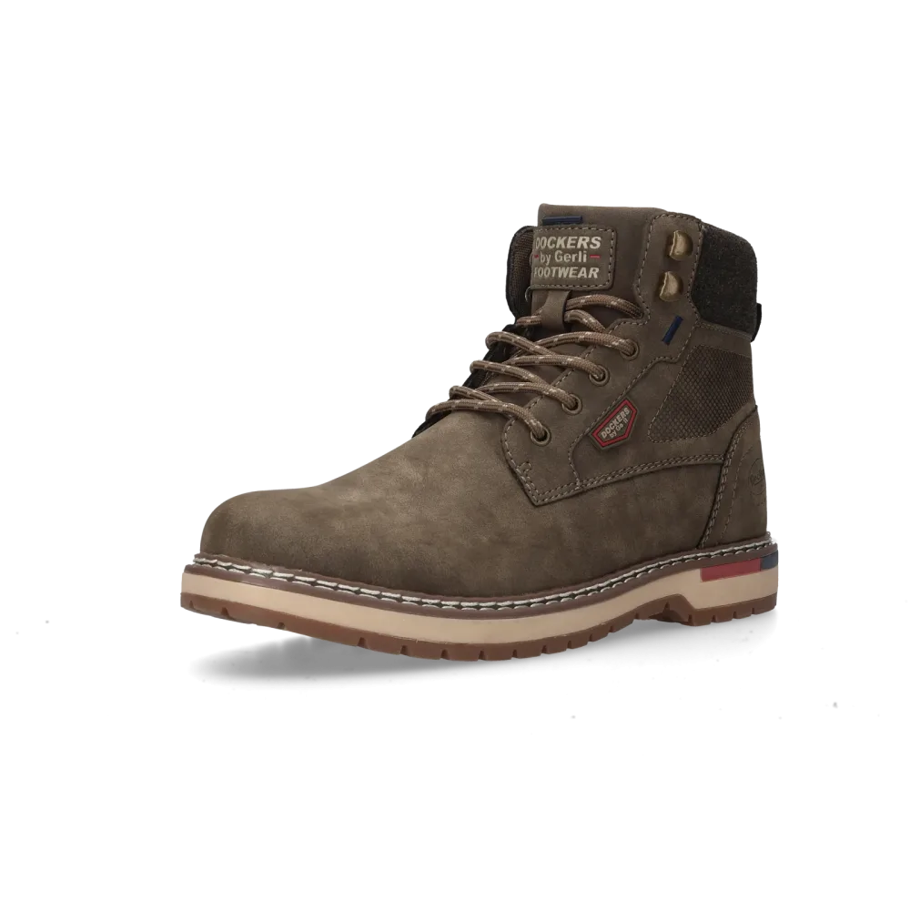 Dockers by Gerli Schnürboots Schnürstiefelette, Workerboots mit Reissverschluss