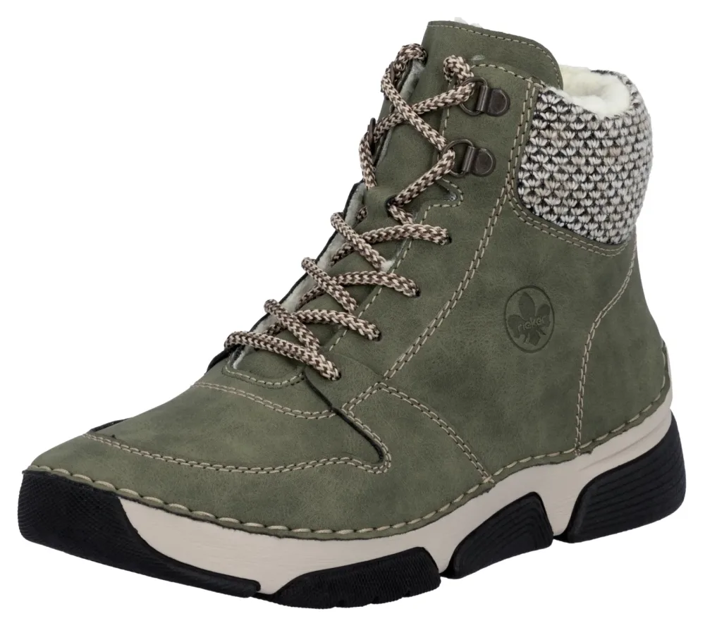 Rieker Schnürboots, Damen , Grün 37