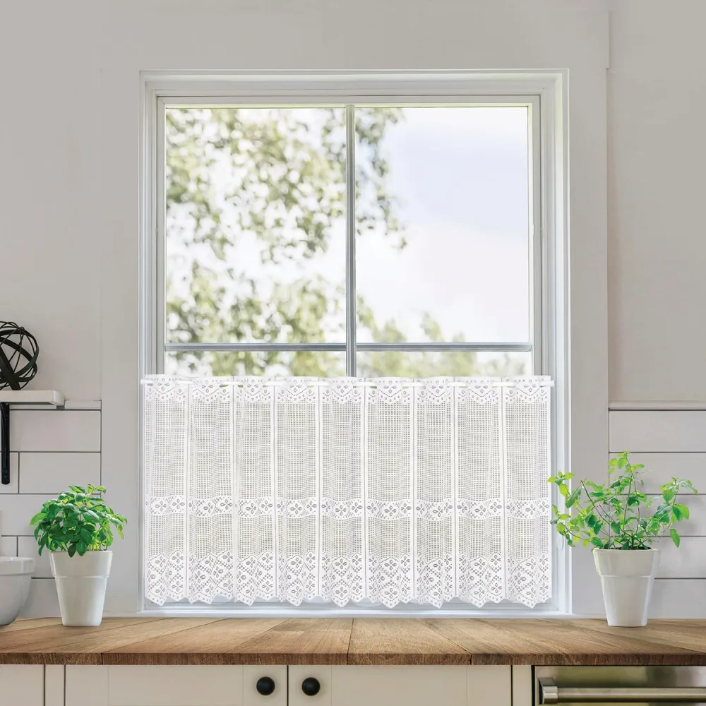 Gerster Collection - Scheibengardinen, 150X45CM, Weiss