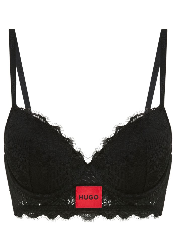 Hugo - BH mit Push up Effekt, für Damen, Black, Größe 70C