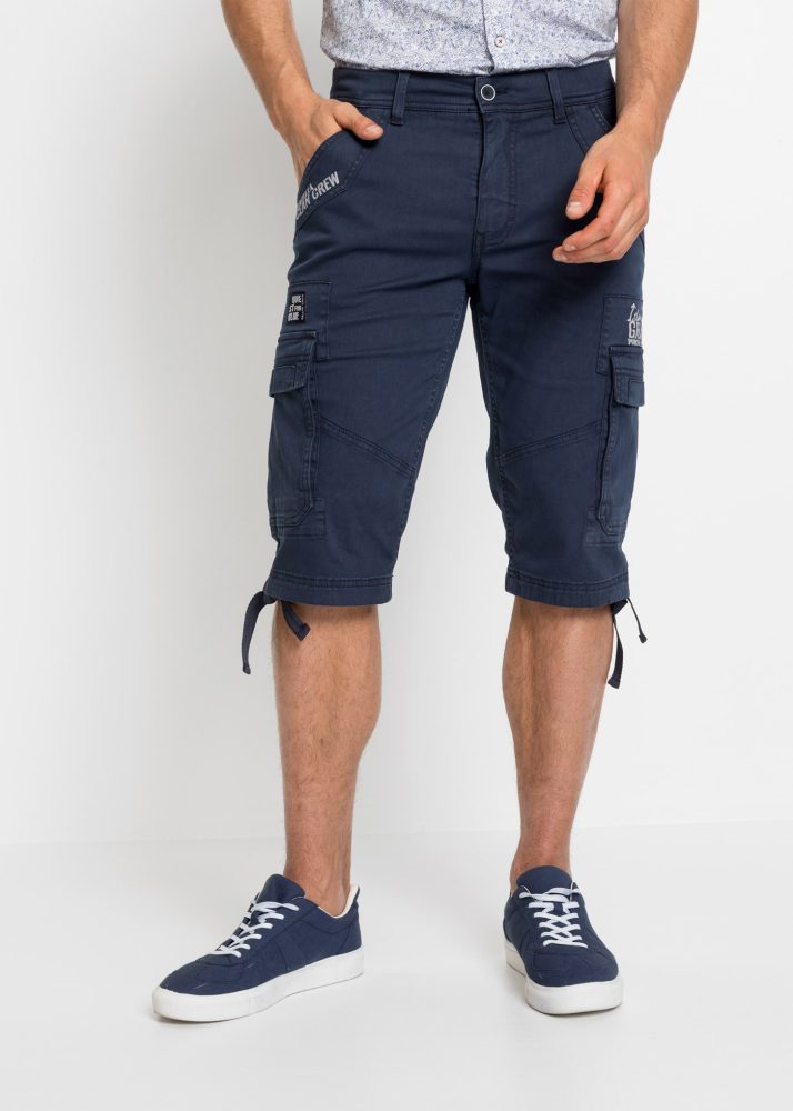 bonprix Longbermudas aus leichter Baumwollqualität, mit Elasthan-Anteil, regular fit