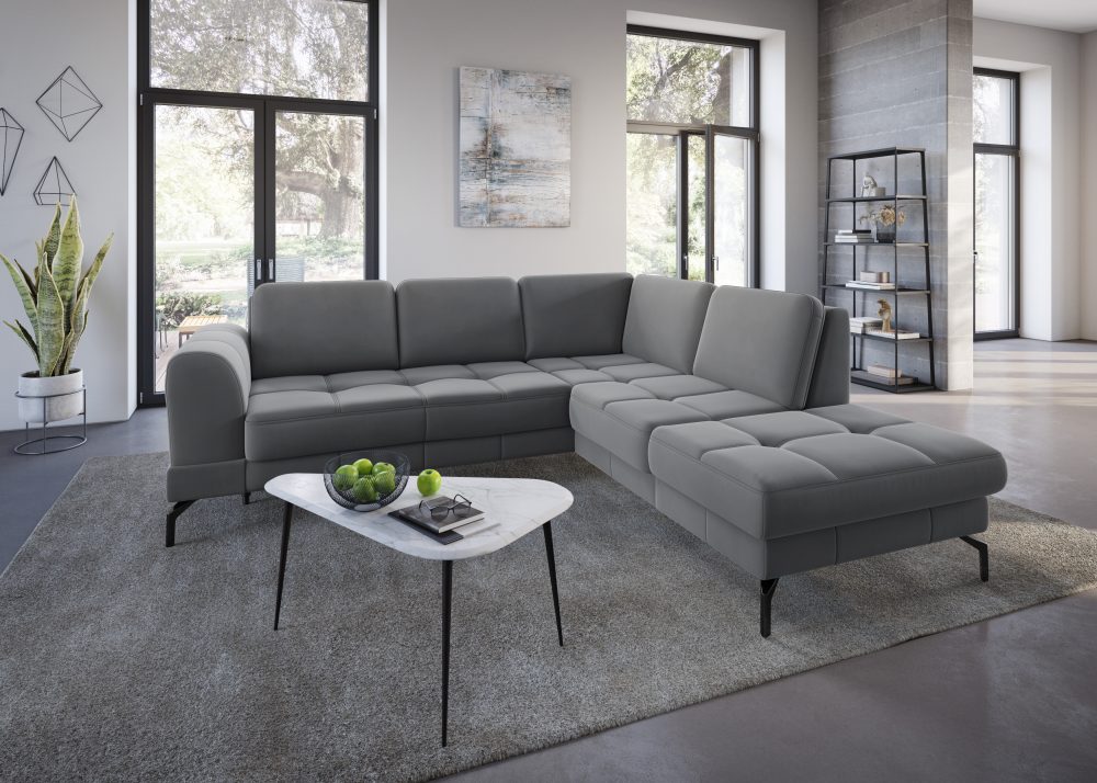 sit&more Ecksofa »Bendigo V«, inklusive Sitztiefenverstellung, Bodenfreiheit 15 cm, wahlweise in 2 unterschiedlichen Fussfarben