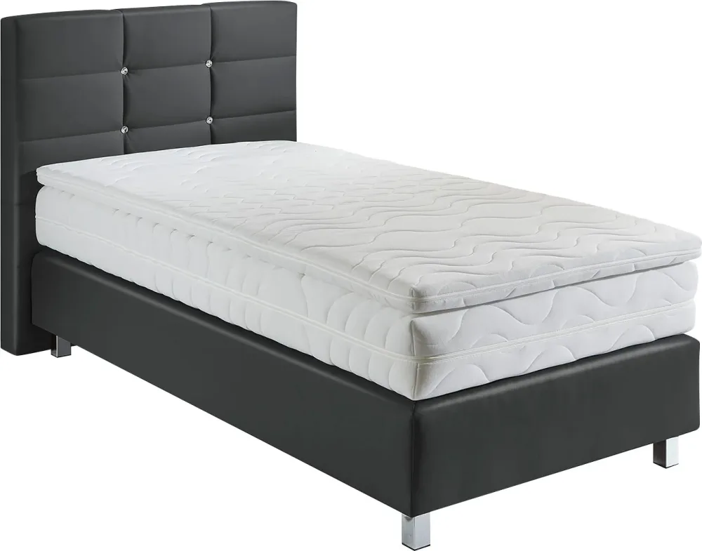 Westfalia Schlafkomfort Boxspringbett mit Knöpfen in Kristalloptik, wahlweise mit Topper