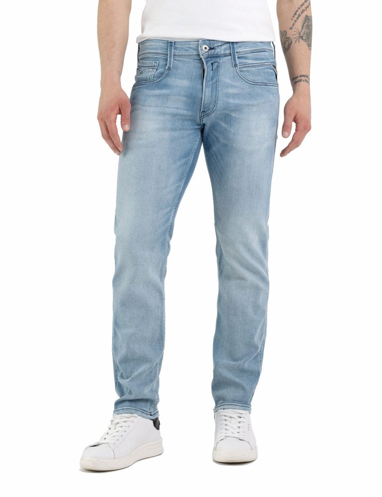 Replay - Jeans, Slim Fit, für Herren, Hellblau Denim, Größe W34/L30