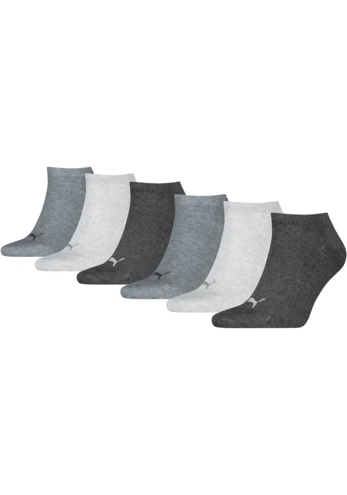 Puma - Socken  6er Pack Stretch-Sneaker Plain ECOM 6P, für Damen, Grau, Größe 47-49